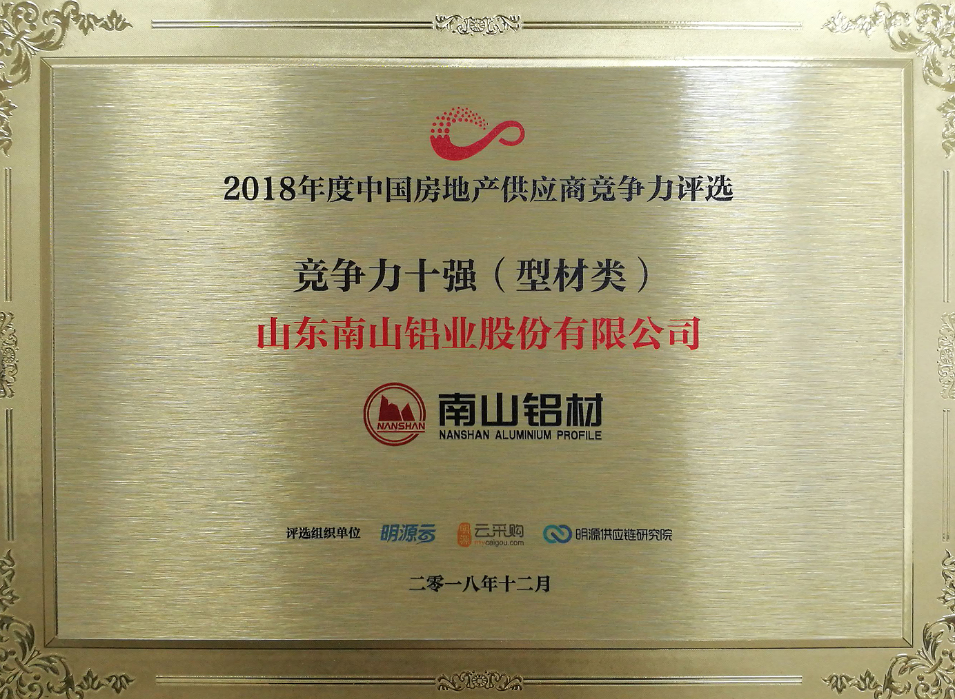 中国地产竞争力10强供应商